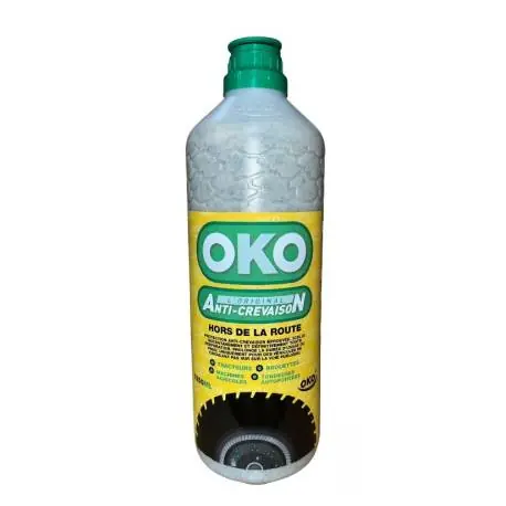 Flacon de 1,25 litre de produit anticrevaison pour pneus Motoculture (tondeuse, remorque, brouette) Promotion Saisonnière