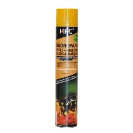 Marque BOMBE AEROSOL INSECTICIDE FOUDROYANT GUEPES FRELONS 750ML - TYPE POMPIER - VENDU A L‘UNITE