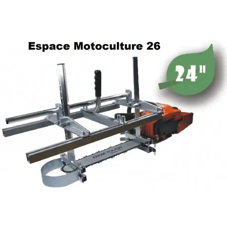 Commander Vite Scierie mobile / Gruminette pour tronçonneuse avec guide de 24&Prime; / 60cm