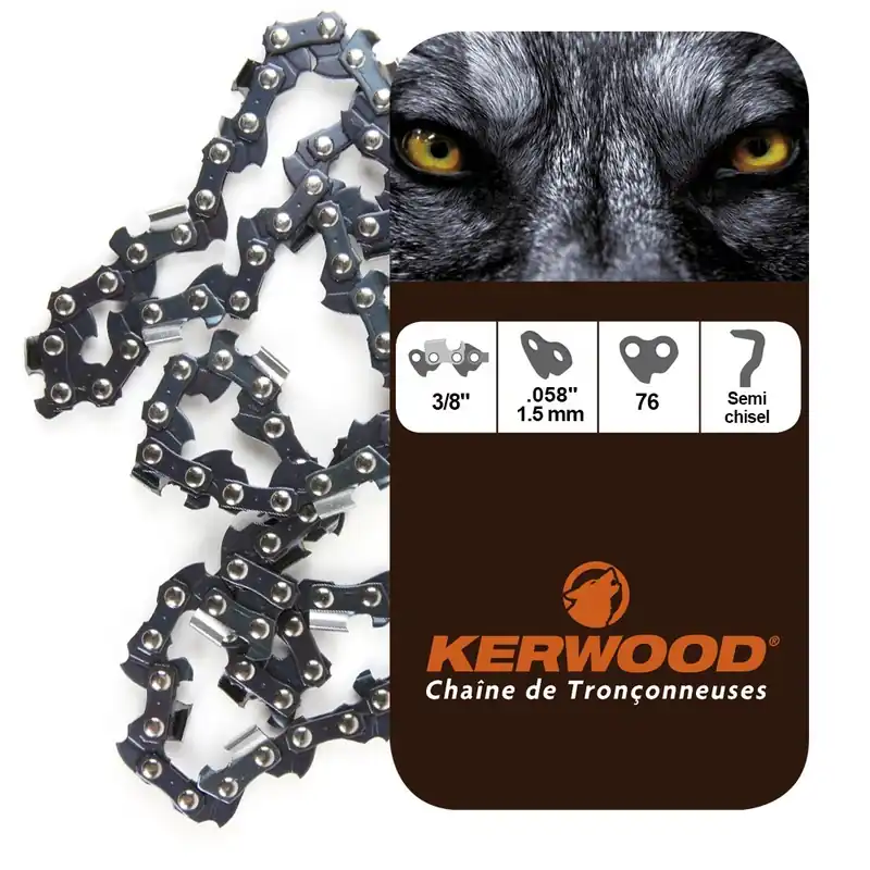Chaine Kerwood pour PARTNER P55 3/8 1,5 mm 76 maillons Offre Du Jour