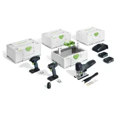 Meilleur Prix Kit combo montage 18V (TID 18/TXS + 18/PSC + 420/TB 137) + 2 batteries + chargeur + Systainer3 – FESTOOL – 578026
