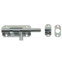 Solde Targette pêne rond dimensions 54x24mm laiton chromé – GUITEL – 5801500