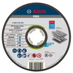 Prix Bas Disque à tronçonner X-LOCK pour métaux et inox 125x1x22,23mm plat OSA – BOSCH – 2608619264
