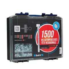 Coffret 1500 vis autoperceuses et rondelles tête hexagonale – SCELL-IT – COF005-THT Nouvel Arrivage