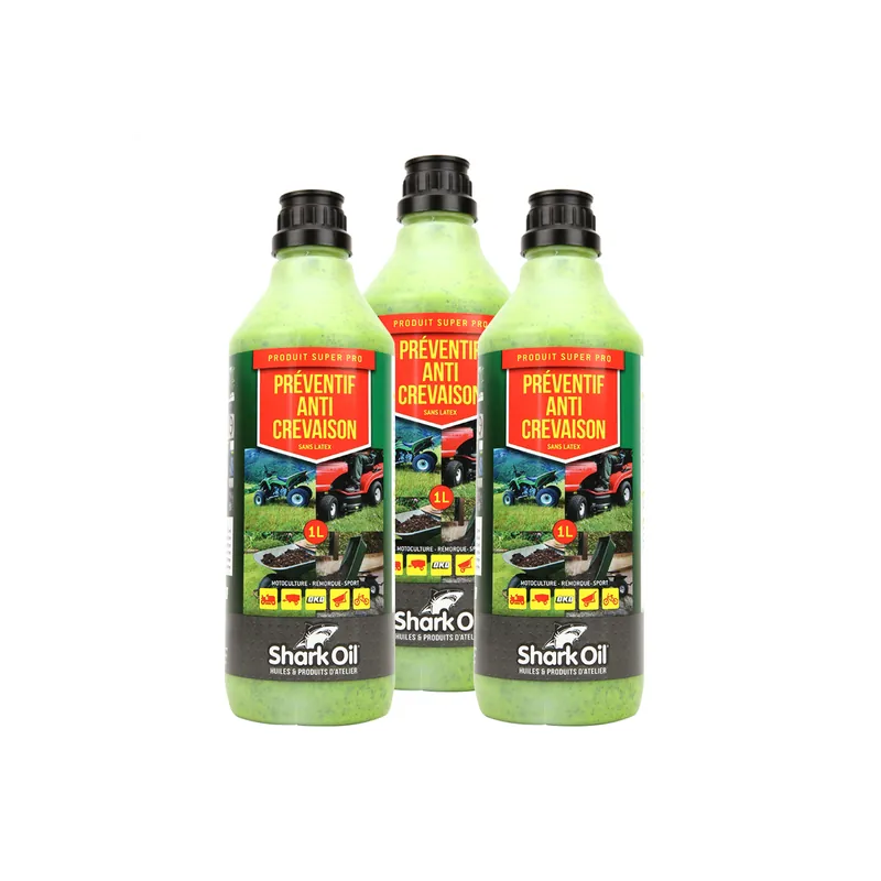 Préventif anti crevaison Shark Oil OKO super pro 1 litre par 3 Prix Bas