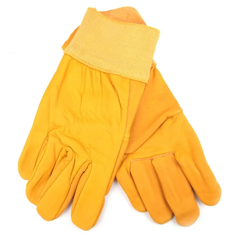 Gants jaune. Cuir et jardin. Taille 10. HanderGreen® Achetez Aujourd&rsquo;hui