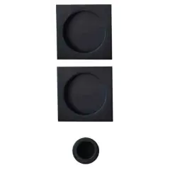 Prix Bas Kit pour porte coulissante bec de canne rosace carrée noire – NO021