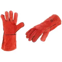 Pas Cher Gants de soudeur WELDER cousu avec fil Kevlar® rouge longueur 35cm - SACOBEL - WELDERKEV