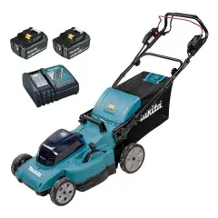 Promotion Tondeuse autotractée LXT 36V (2x18V) 48cm + 2 batteries 5Ah + chargeur – MAKITA – DLM481CT2
