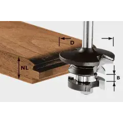 Fraise contre-profil pour languette HW S8 D43/21 A/KL - FESTOOL - 491130 Prix Choc