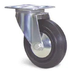 Roulette Portroll et Manuroll caoutchouc noir à platine pivotante 50mm – GUITEL HERVIEU – 700107 Prix Choc