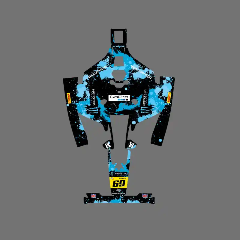 Petit Prix Sticker Monster Edition (Bleu) – Robot de tonte Mammotion LUBA 2