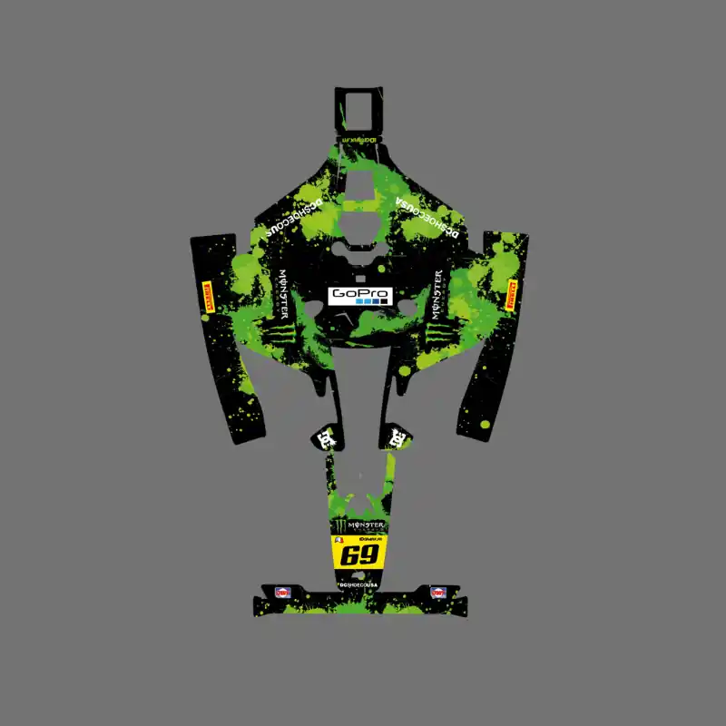 Usine Directe Sticker Monster Edition (Vert) - Robot de tonte Mammotion LUBA 2