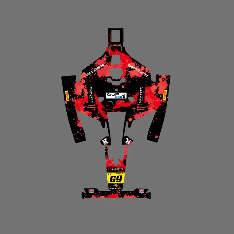 Authentique Sticker Monster Edition (Rouge) – Robot de tonte Mammotion LUBA 2