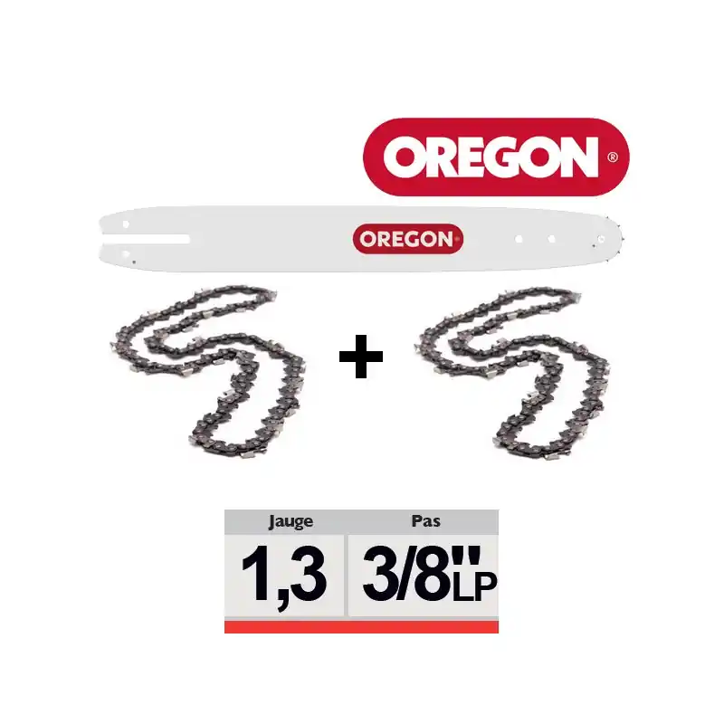 Marque Pack 1 guide + 2 chaînes tronçonneuse Oregon SDEA074