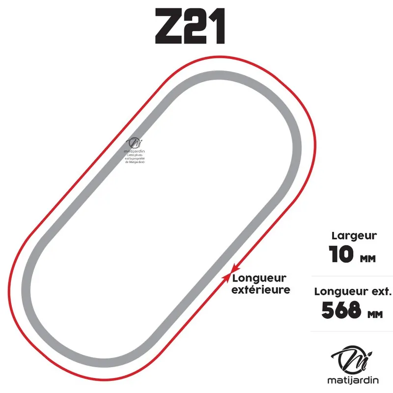 Commande En Gros Courroie tondeuse Z21 trapézoïdale 10 x 568 mm