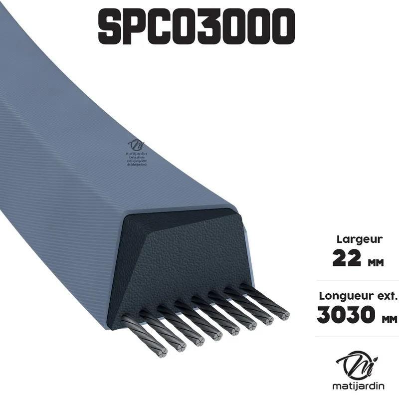 Retour Gratuit Courroie tondeuse SPC3000 trapézoïdale 22 x 3030 mm