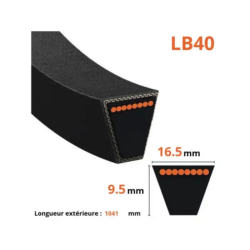Courroie motoculteur Honda LB40 Longueur extérieure 1041mm Affaire À Saisir