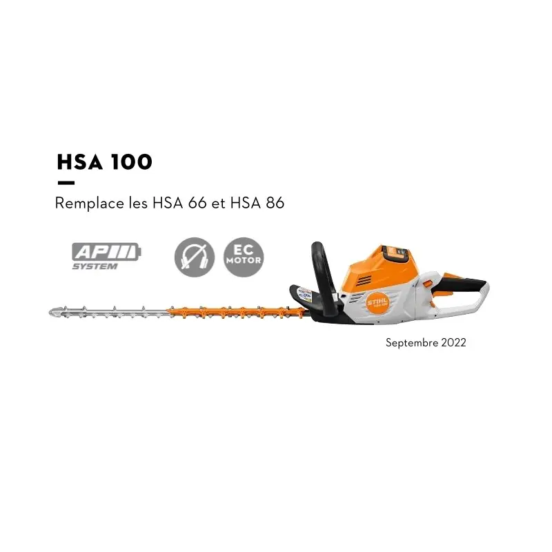 Taille-haie à batterie STIHL HSA 100 Authentique