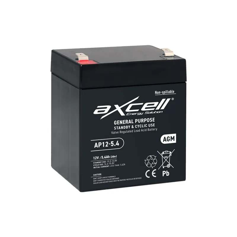 Batterie tondeuse Axcell AGM AP12-5.4 5,4 Ah Paiement Sécurisé