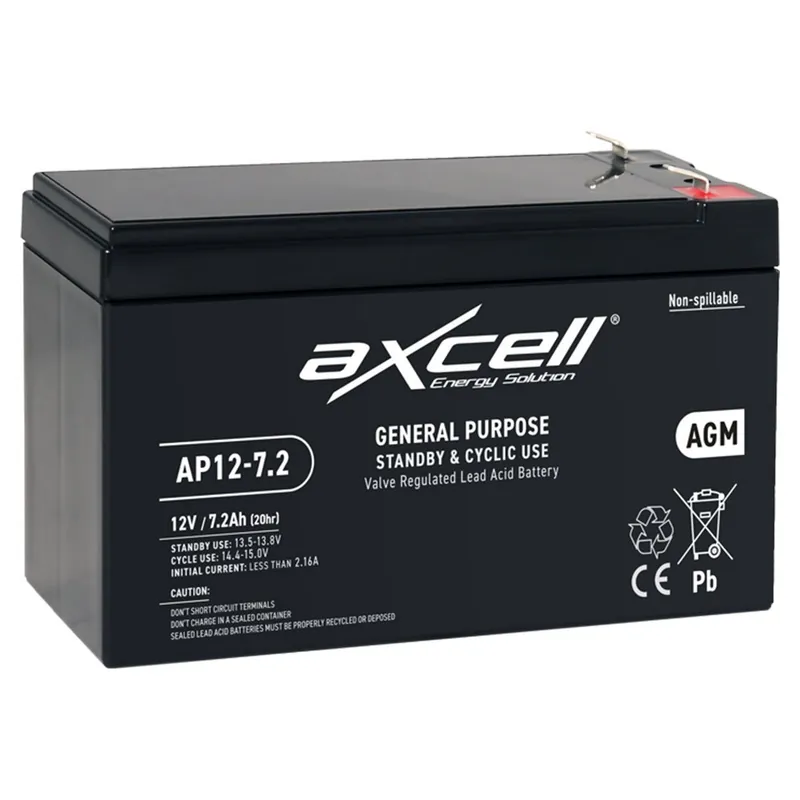 Batterie tondeuse Axcell AGM AP12-7.2 7,2 Ah Populaire