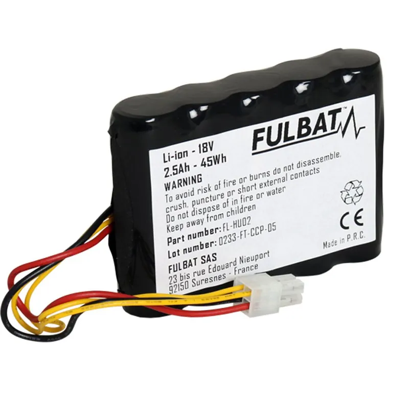 Batterie lithium 18 V 2,5 Ah Fulbat AL-HU02 pour robot tondeuse AL-KO, Gardena Promotion Saisonnière