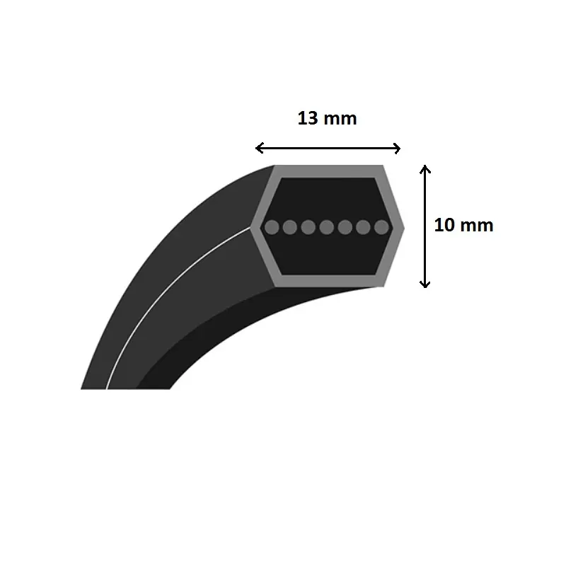 Top Vente Courroie lame autoportée MTD AA89 hexagonale Longueur ext 2347mm