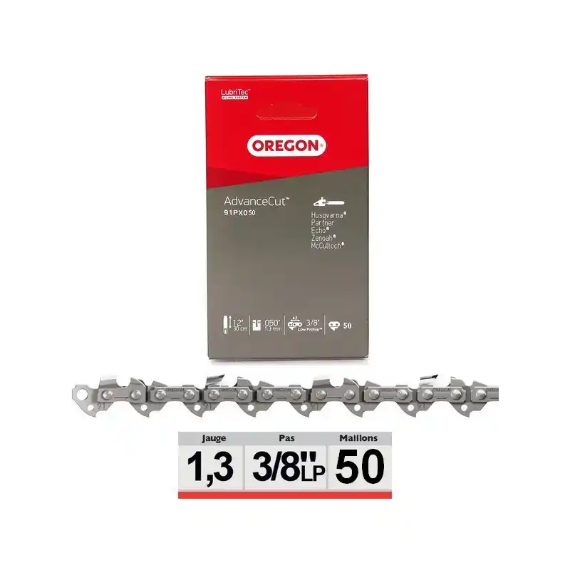 Chaine tronçonneuse Oregon 91PX050E 3/8 LP050 50 dents Promotion