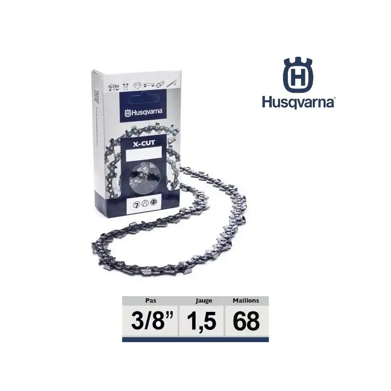 Chaîne tronçonneuse Husqvarna 3/8 058 68 dents - 581626668 Soldes