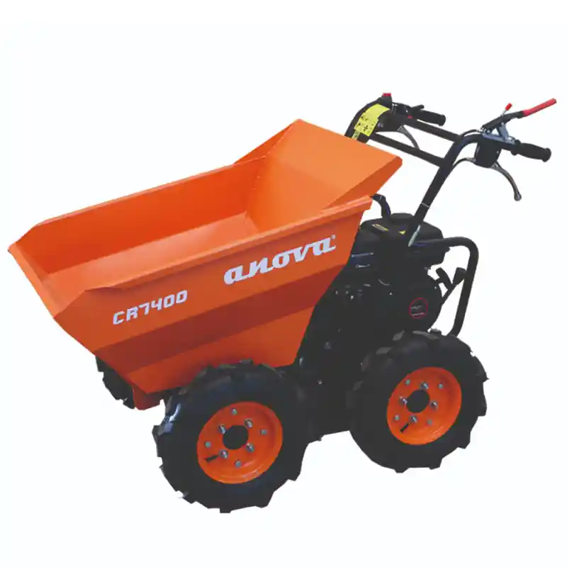 Satisfait Ou Remboursé BROUETTE À ROUES CR7400 4×4 AVEC MOTEUR 6,5HP ANOVA 3+1
