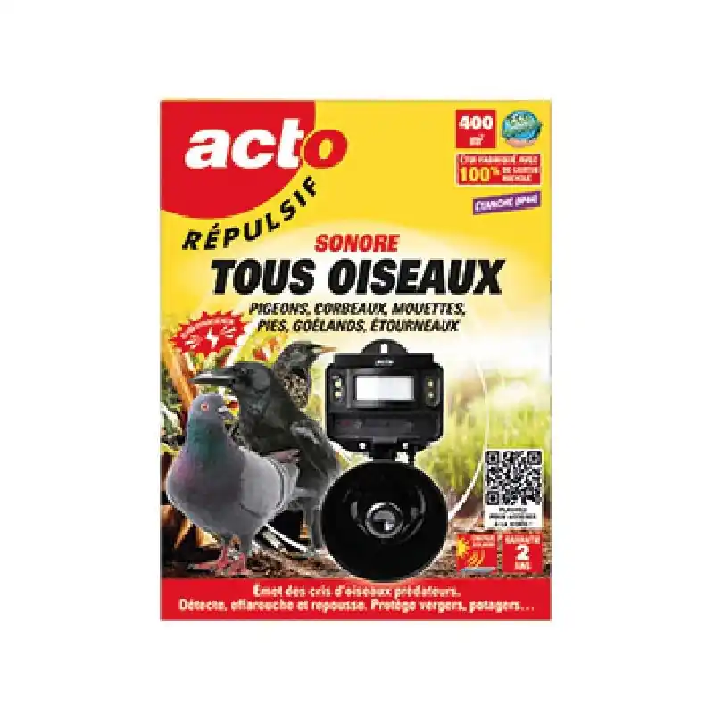 Répulseur sonore solaire pour oiseaux – éloignez-les naturellement! Bon Marché