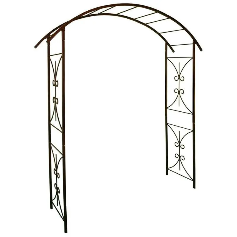 Satisfait Ou Remboursé Arche Double Pont 220cm en Fer Vieilli - décoration et Robustesse pour Votre Jardin