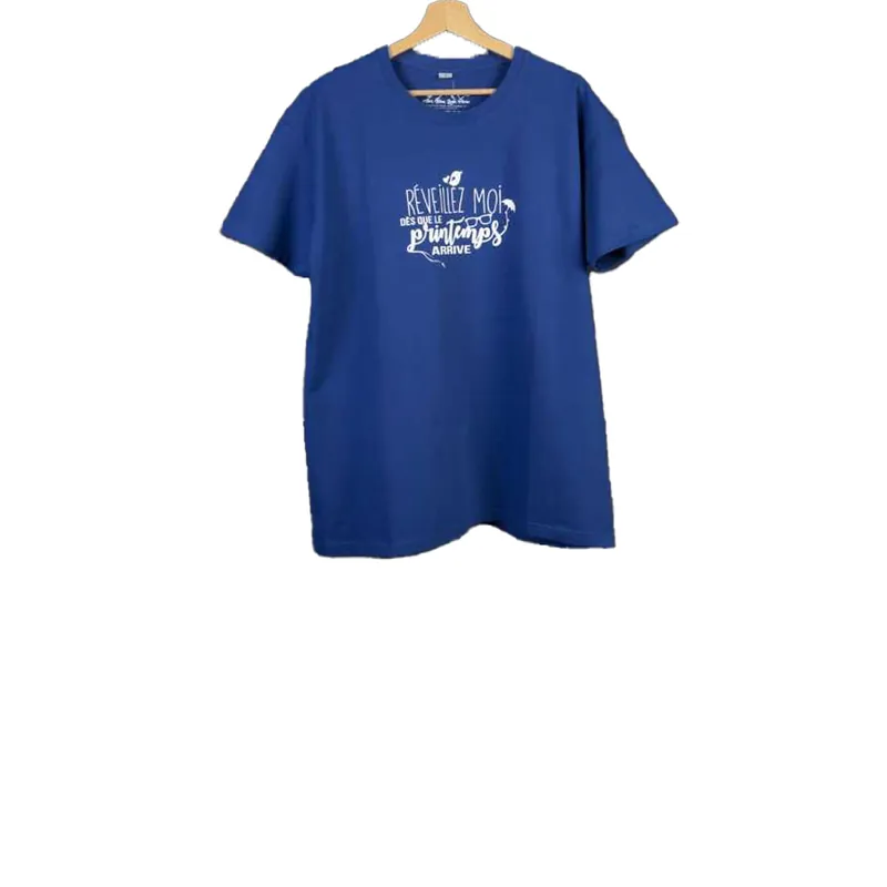 Achetez Aujourd&rsquo;hui T-shirt taille M coloris Bleu. Réveillez moi dès que le printemps arrive