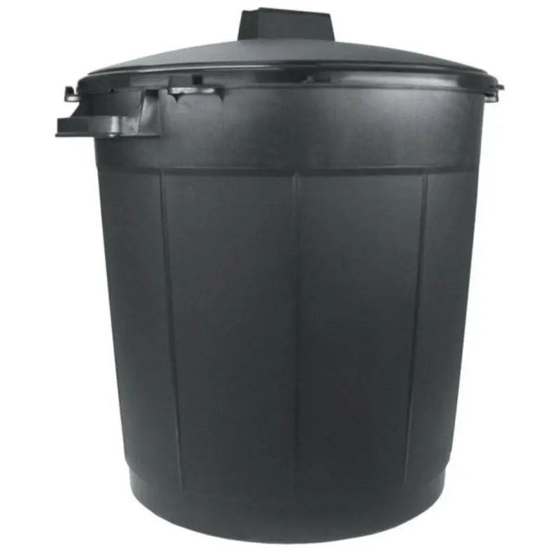 Achat Immédiat Poubelle immeuble + couvercle 80 litres noir