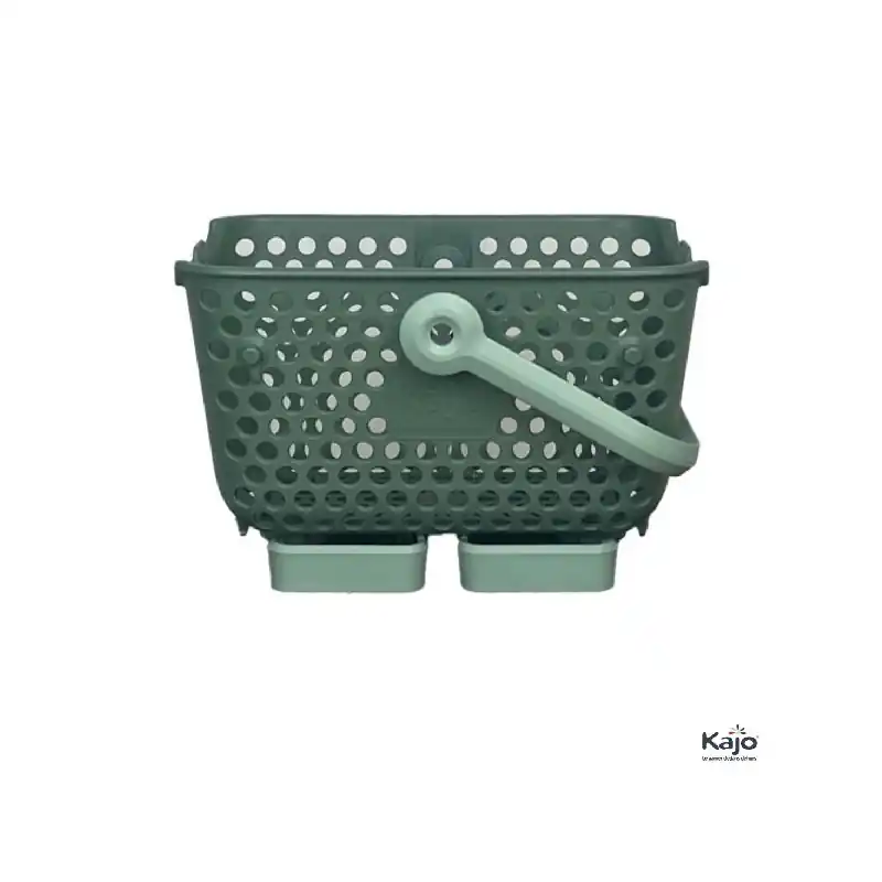 Expédié Aujourd'hui Panier Kajo 4L Vert Olive et Amande - Élégance Pratique pour Vos Courses