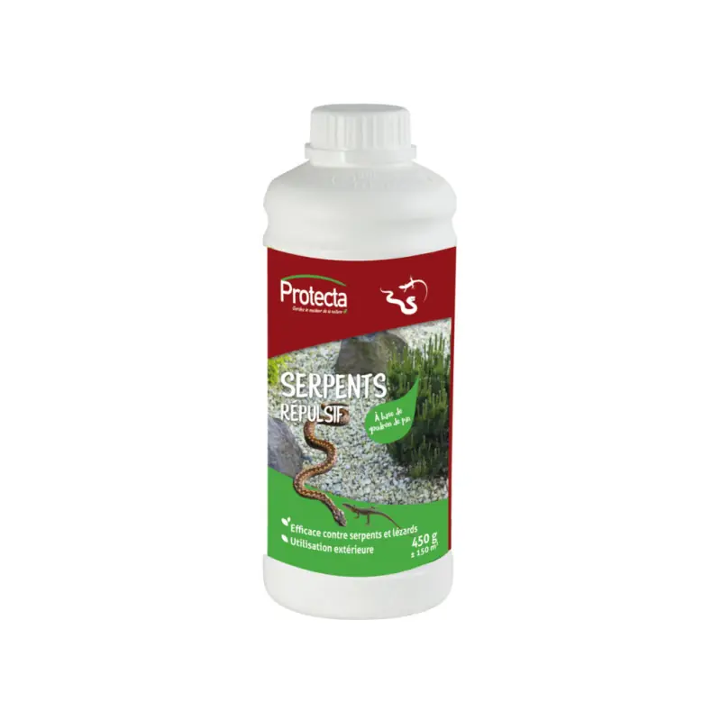 Repulsif à serpents granulés 450g efficace contre les reptiles Solde