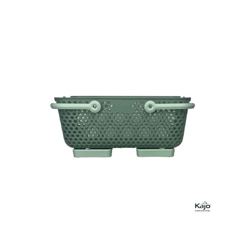 Vente Directe Panier Kajo 15L Vert Olive et Amande - Élégance et Praticité pour Votre Rangement