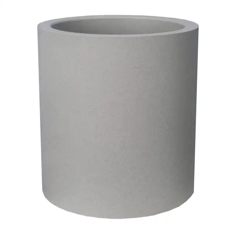 Dernier Modèle Bac Granit Rond 50 cm - Stone Riviera, en plastique, Élégance Naturelle pour Jardin et Terrasse