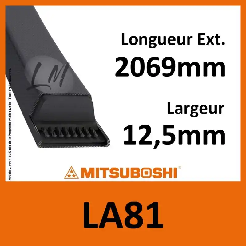 Retour Gratuit Courroie Mitsuboshi LA81