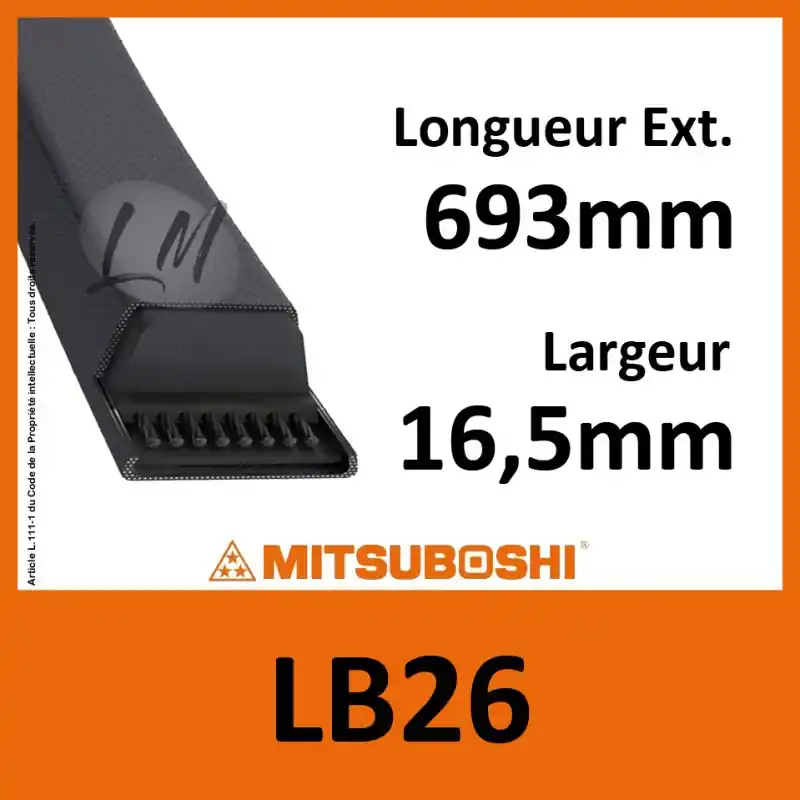 Acheter En Ligne Courroie Mitsuboshi LB26