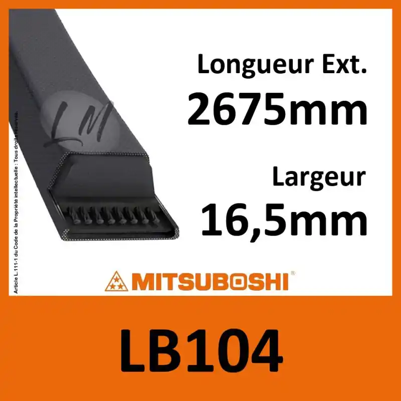 Vente Flash Courroie Mitsuboshi LB104