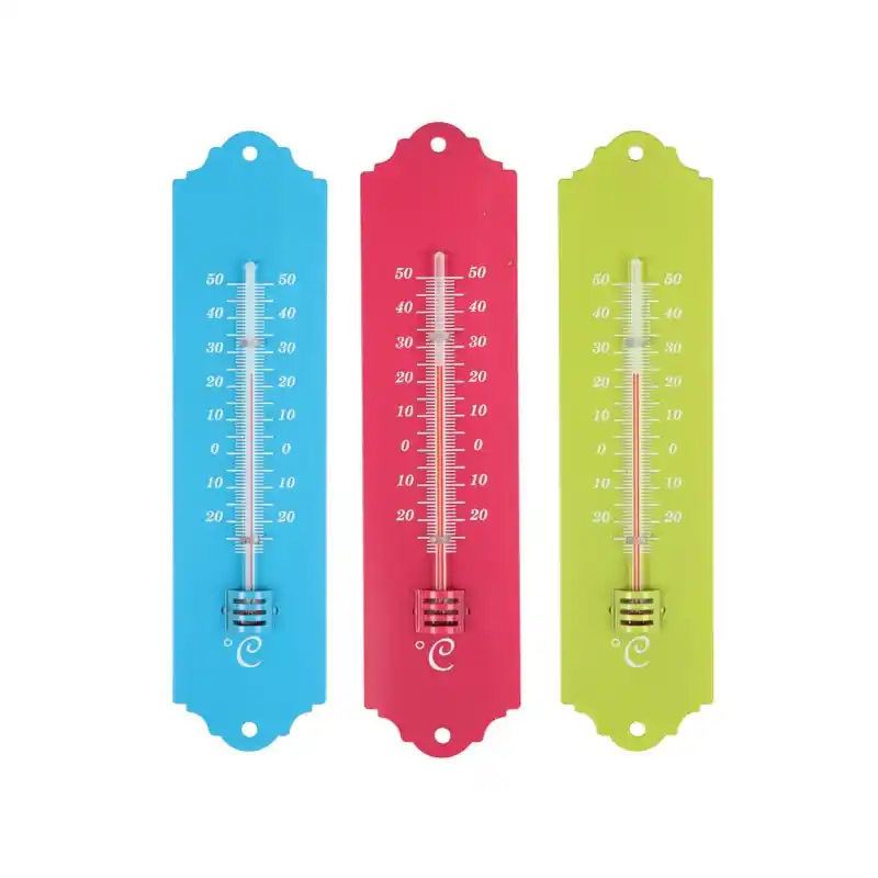 THERMOMETRE METAL 20CM MULTICOLORE Jusqu'à Épuisement Des Stocks