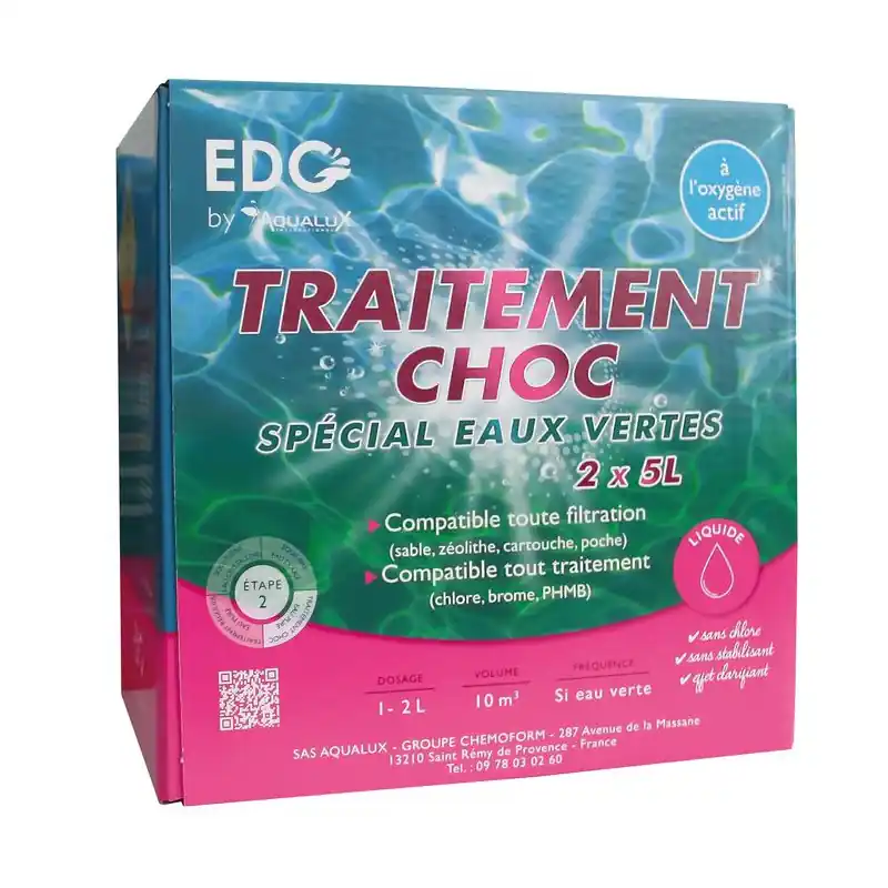 Prix Réduit TRAITEMENT CHOC EAUX VERTES 2X5L