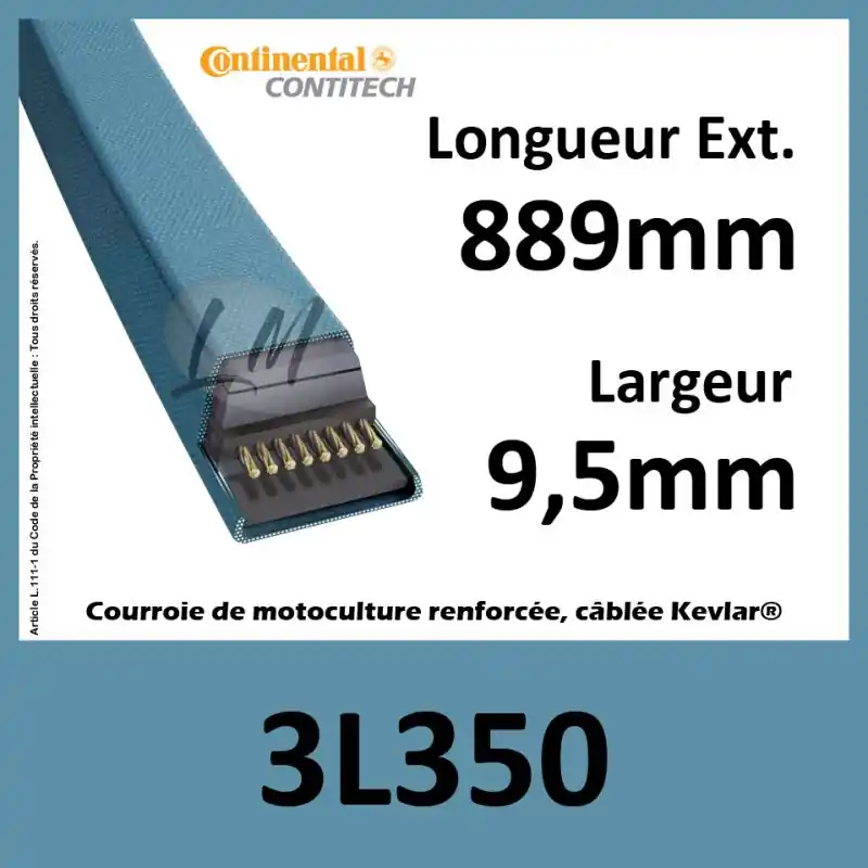 Usine Directe Courroie Trapézoïdale 3L350 – Continental