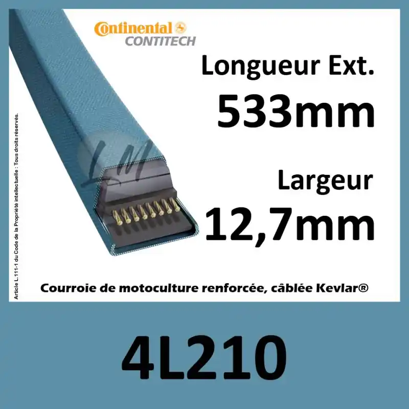 Authentique Courroie Trapézoïdale 4L210 – Continental