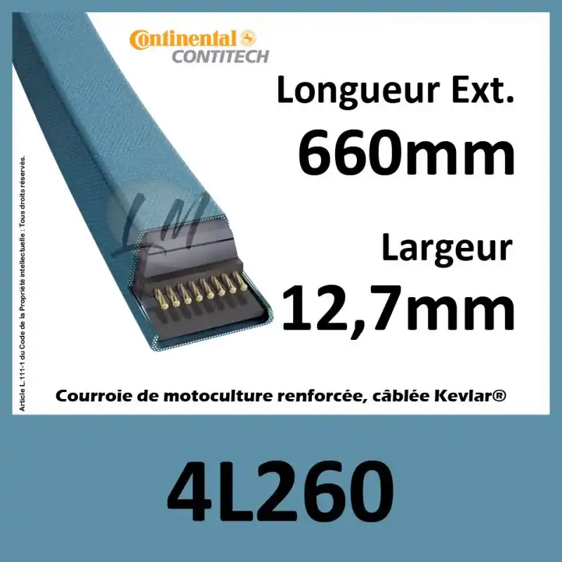 Usine Directe Courroie Trapézoïdale 4L260 – Continental