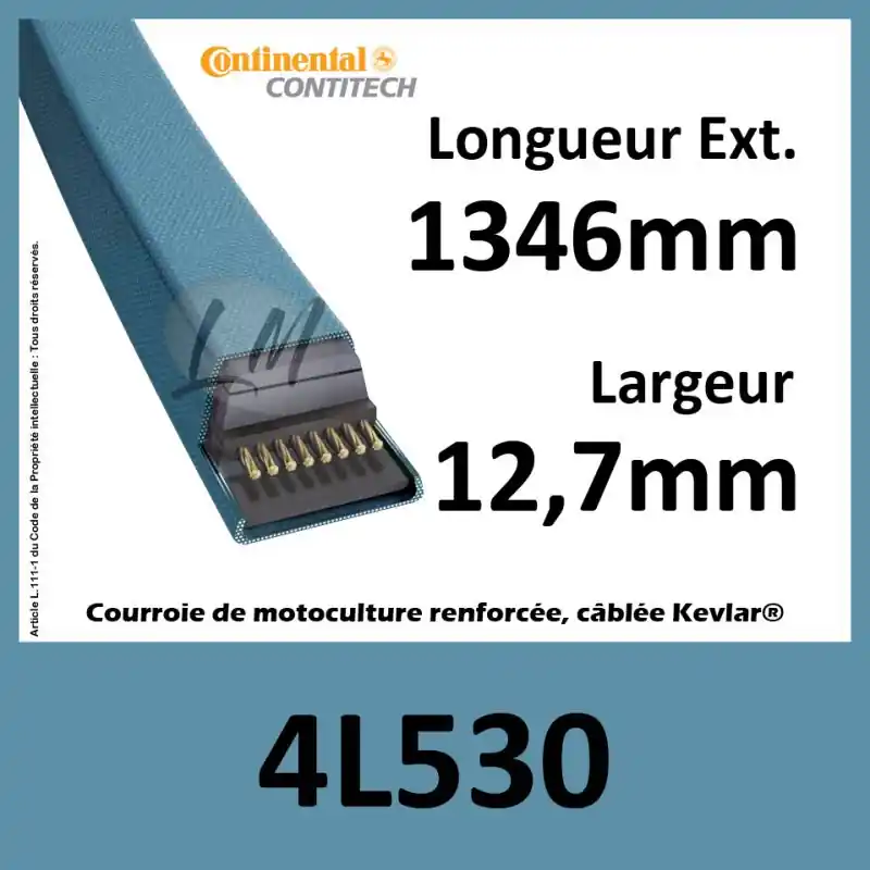 Vente Flash Courroie Trapézoïdale 4L530 – Continental