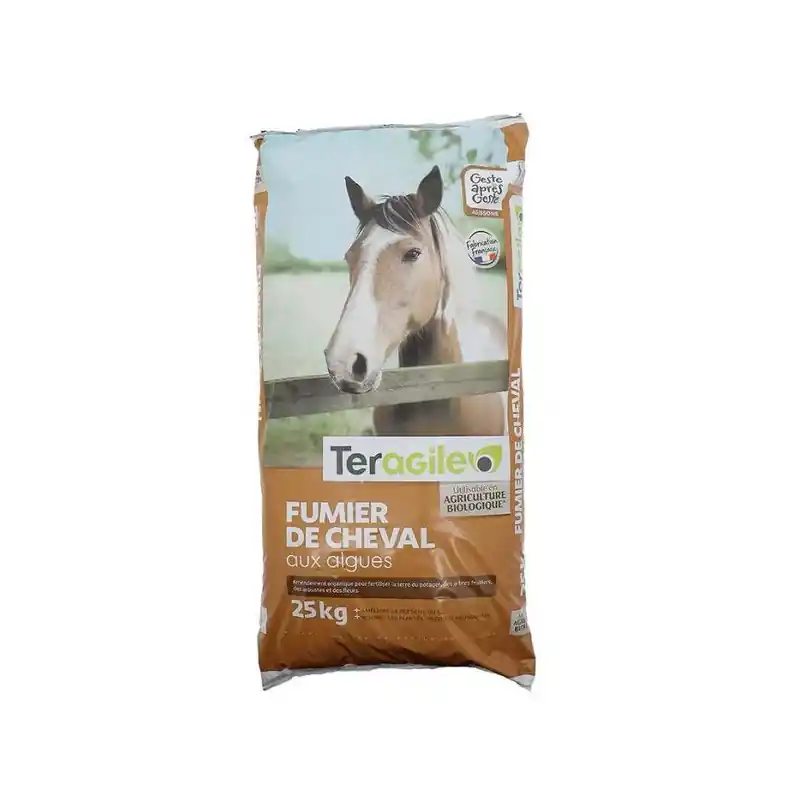 Prix Bas /Fumier de Cheval 25kg - Engrais Naturel pour Plantes et Jardinage Écologique