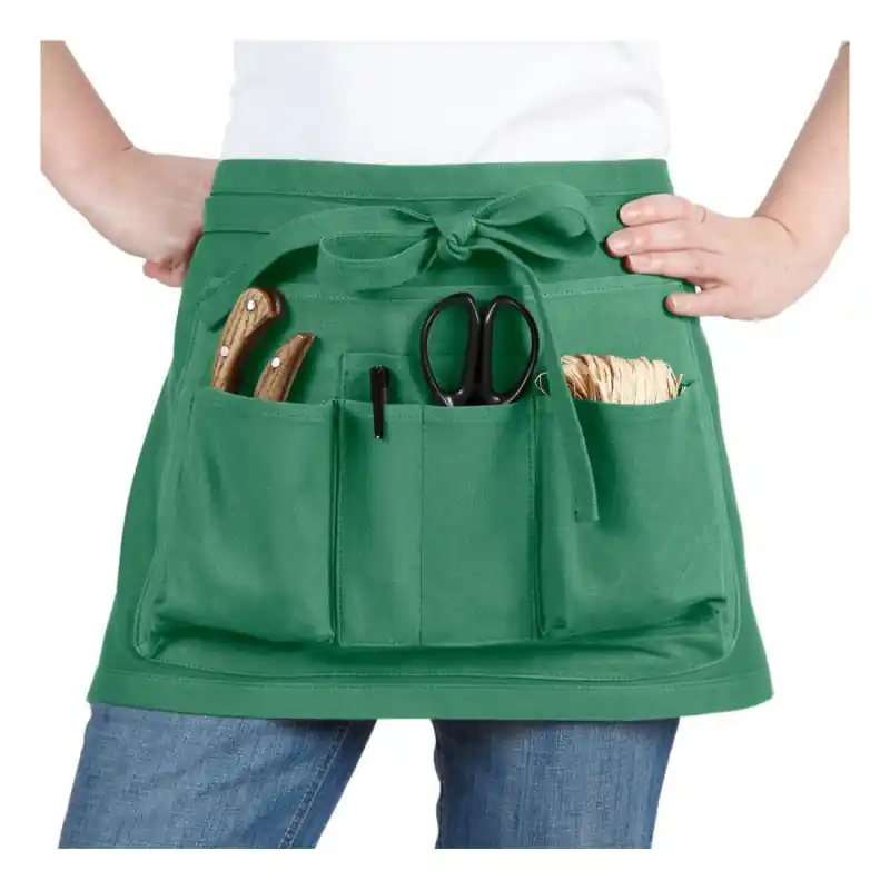 Remise Tablier court vert 34x64cm pour cuisine et jardin