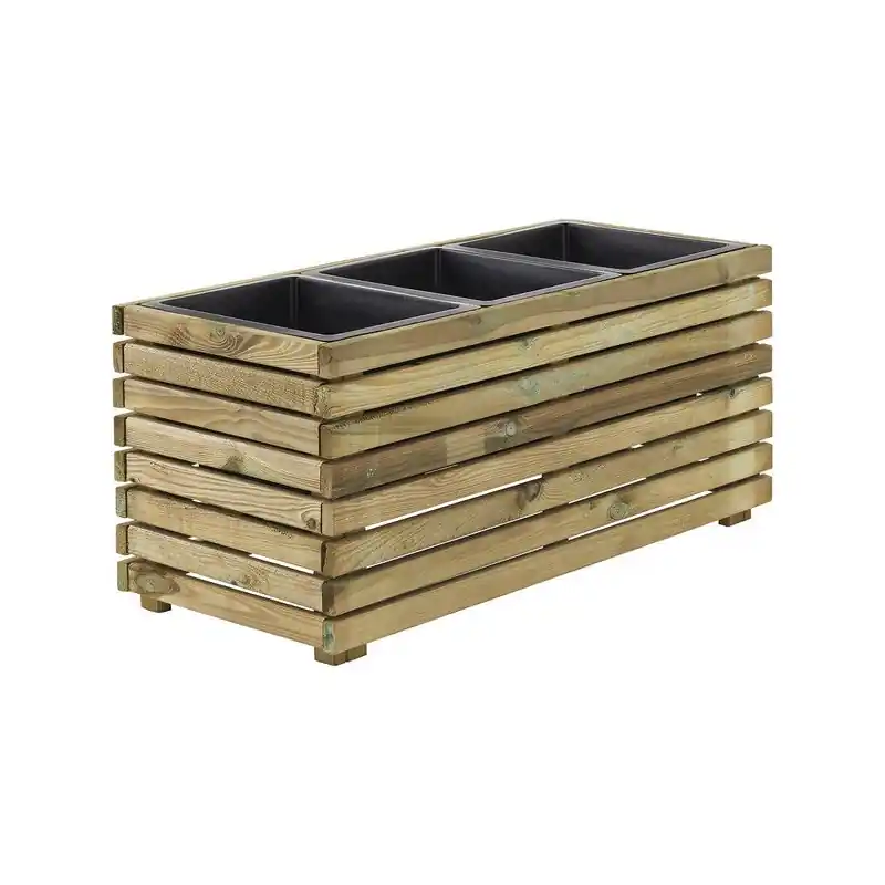 Bac 3 Pots HORIZON – Jardinière Design pour Plantes d‘Intérieur et d‘Extérieur Prix Promo